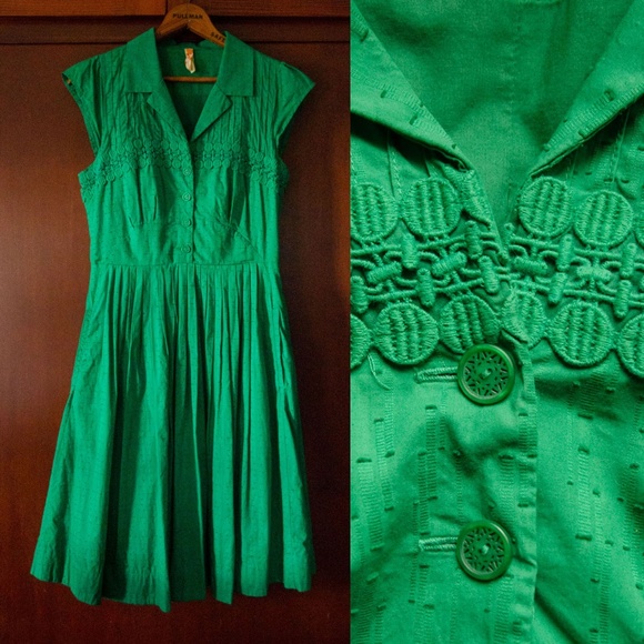 Anthropologie Dresses & Skirts - Maeve kelly green shirt dress